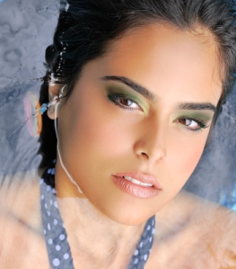 ColorOn really IS water-resistant! Model wearing Barbados...